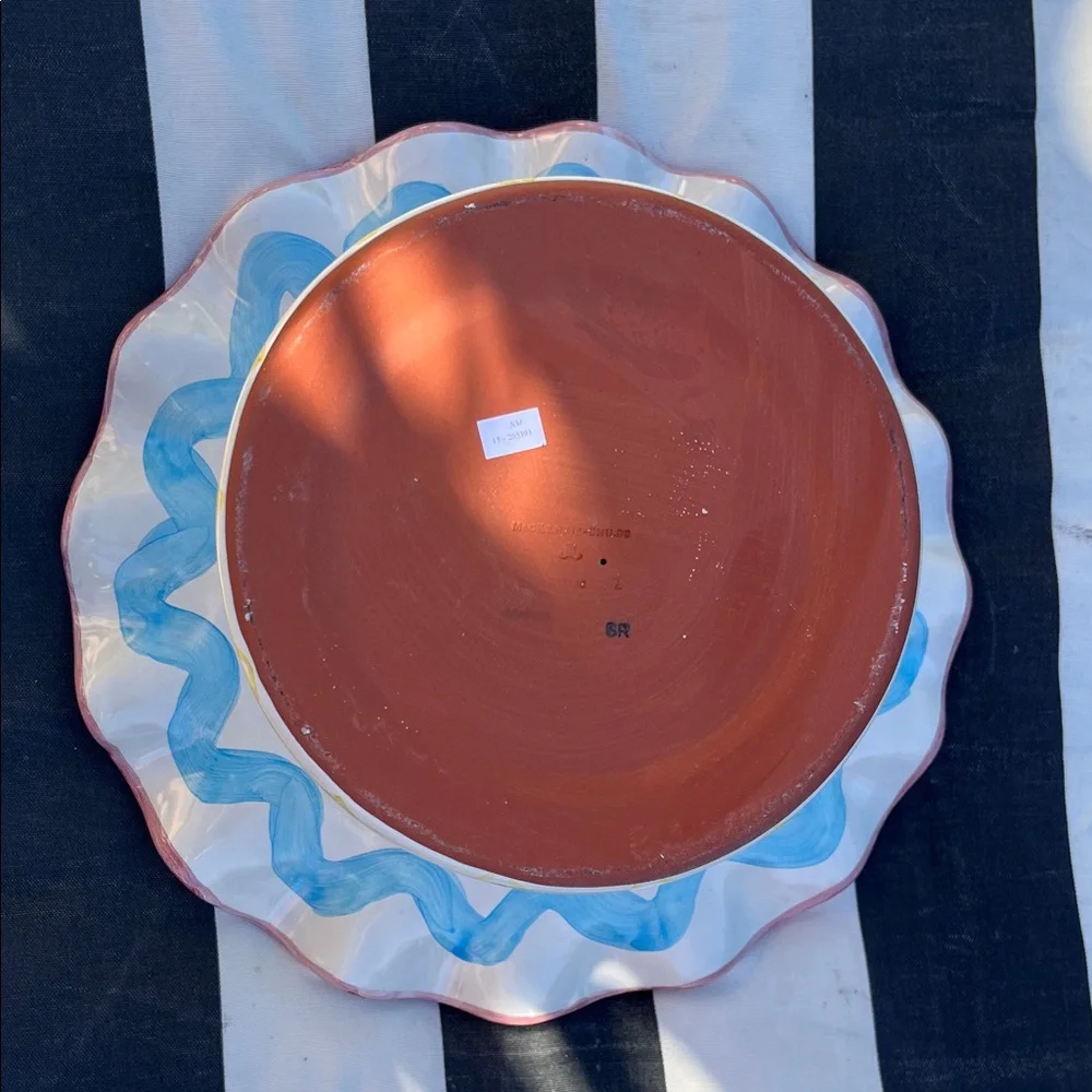 VTG Mackenzie Childs Ceramic Cake Stand - Picture 8 of 9